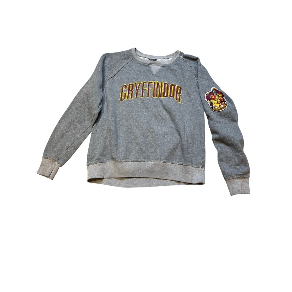 Harry Potter Gryffindor‎ Crest Sweatshirt Pullover Gray Size L Wizarding World
